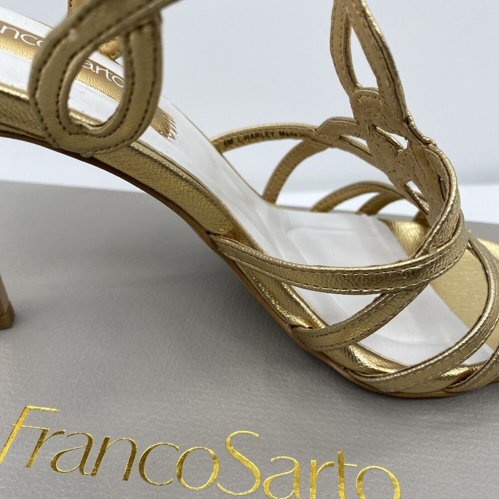 Franco Sarto L-Harley Gold Heels Size 6 M - Picture 9 of 12